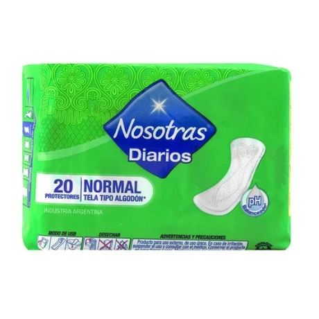 PROTECTORES DIARIOS NOSOTRAS 20 UNIDADES NORMAL PROTECTORES DIARIOS NOSOTRAS 20 UNIDADES NORMAL