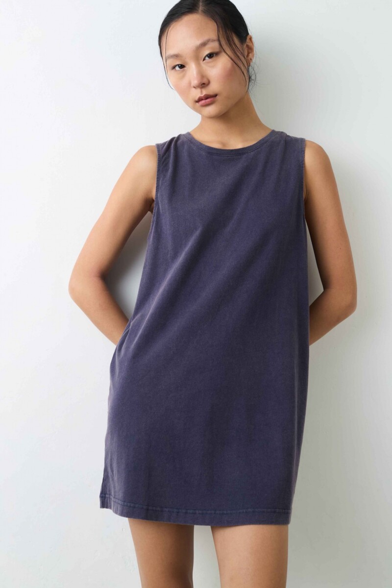 Vestido Aura - Azul Gastado 