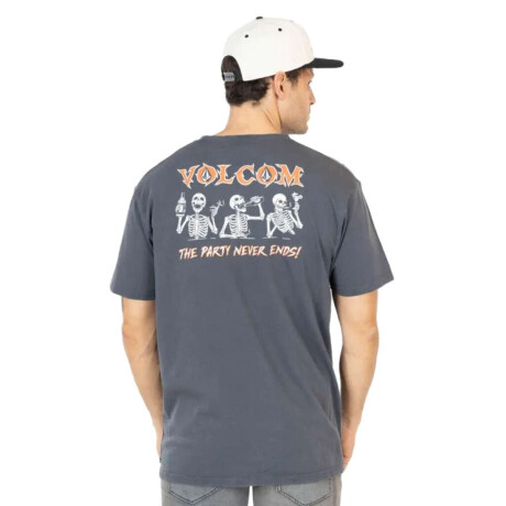 Remera Volcom Party Never Ends Gris Oscuro