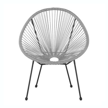 SILLA SIMIL RATTAN SC-093KD Silla Ovalada Símil Rattán RUSTICO SC-093KD Con Estructura de Acero - Gris