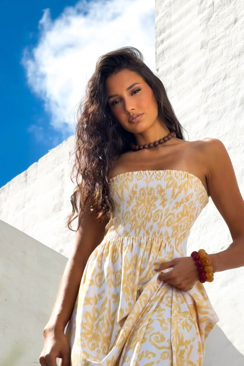 VESTIDO BEGUR MAXI GOLDEN IKAT VESTIDO BEGUR MAXI GOLDEN IKAT