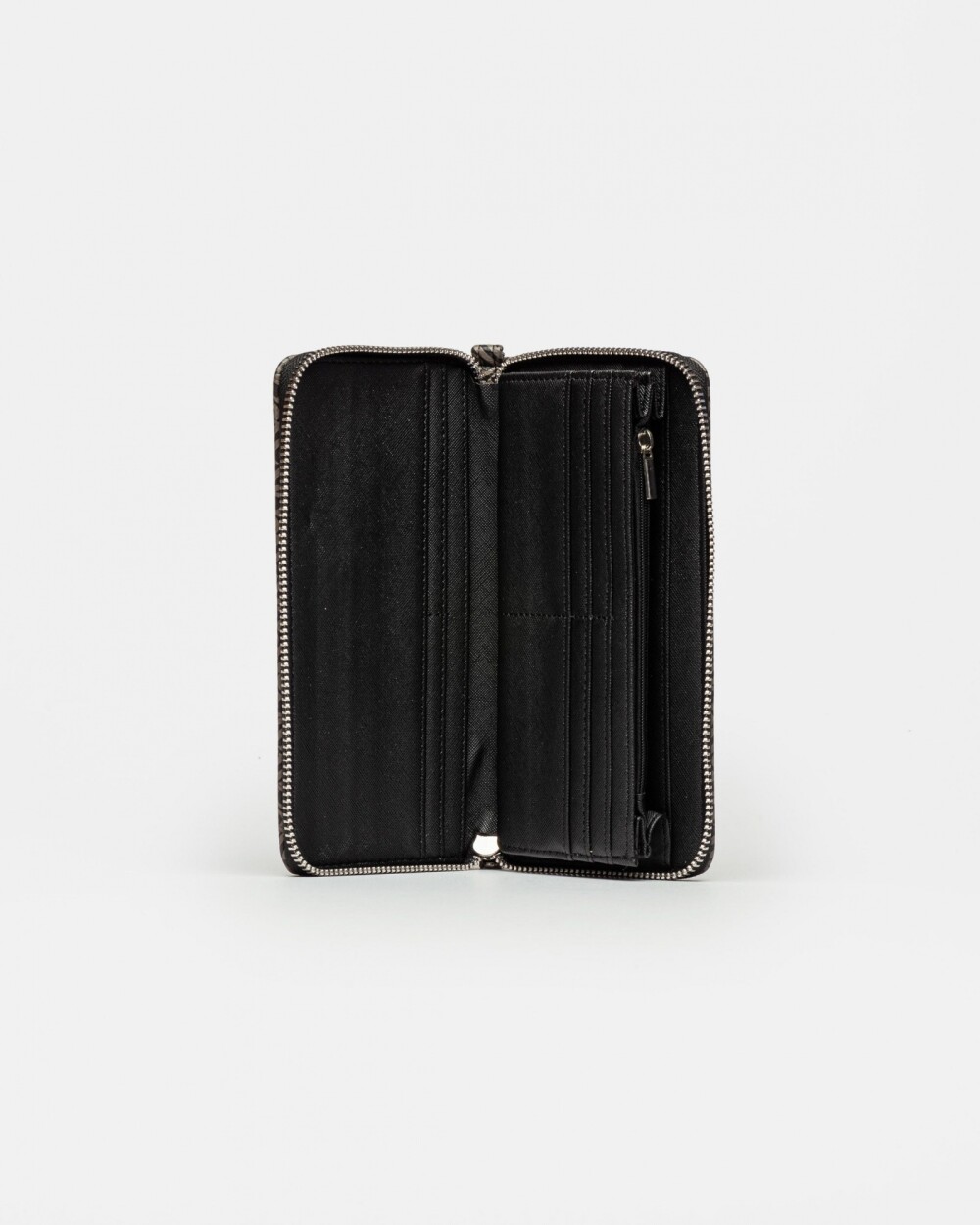 Billetera Monogram en efecto cuero Negro
