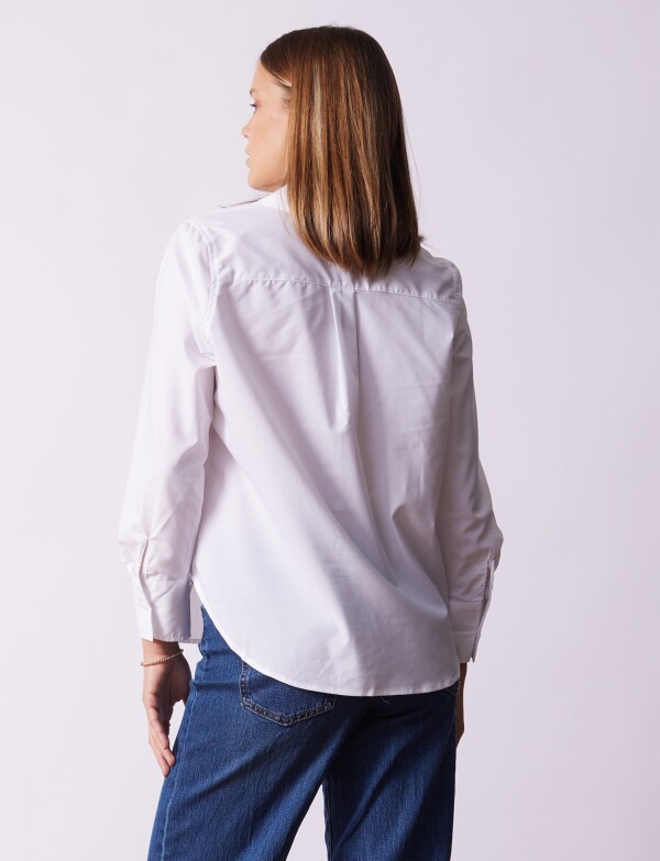 Camisa Aplique Brillo BLANCO