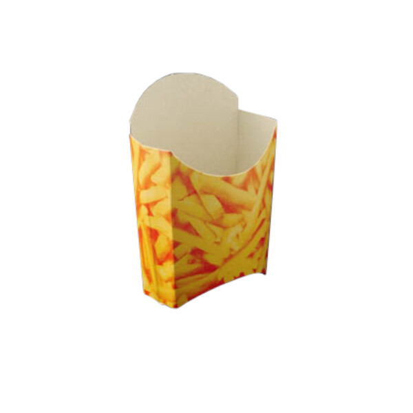 ESTUCHE CARTON PARA PAPAS FRITAS 15X13 NARANJA