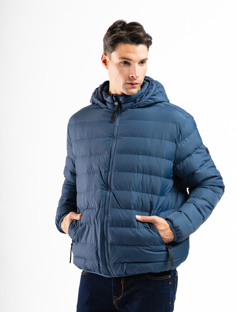 Campera Nylon Capitoneada C/Capucha Granada Jean