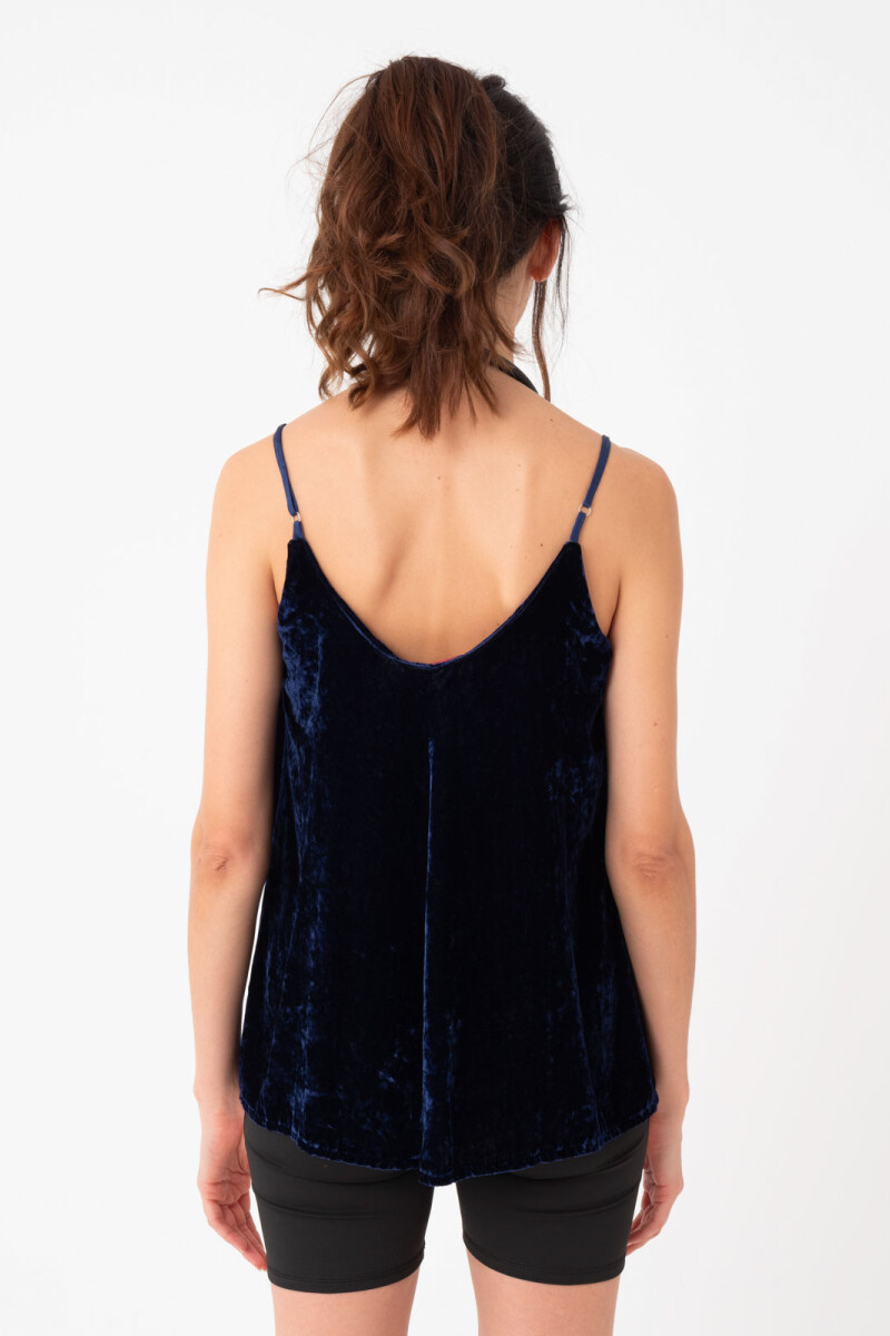 TOP BRETEL FINO EN VELVET Azul
