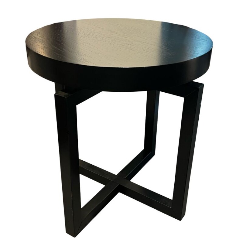 Mesa lateral redonda negra - Producto con detalles. Mesa lateral redonda negra - Producto con detalles.