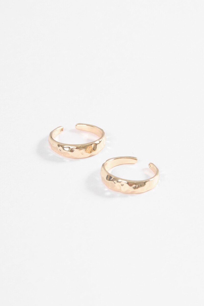 Anillo pie texture dorado
