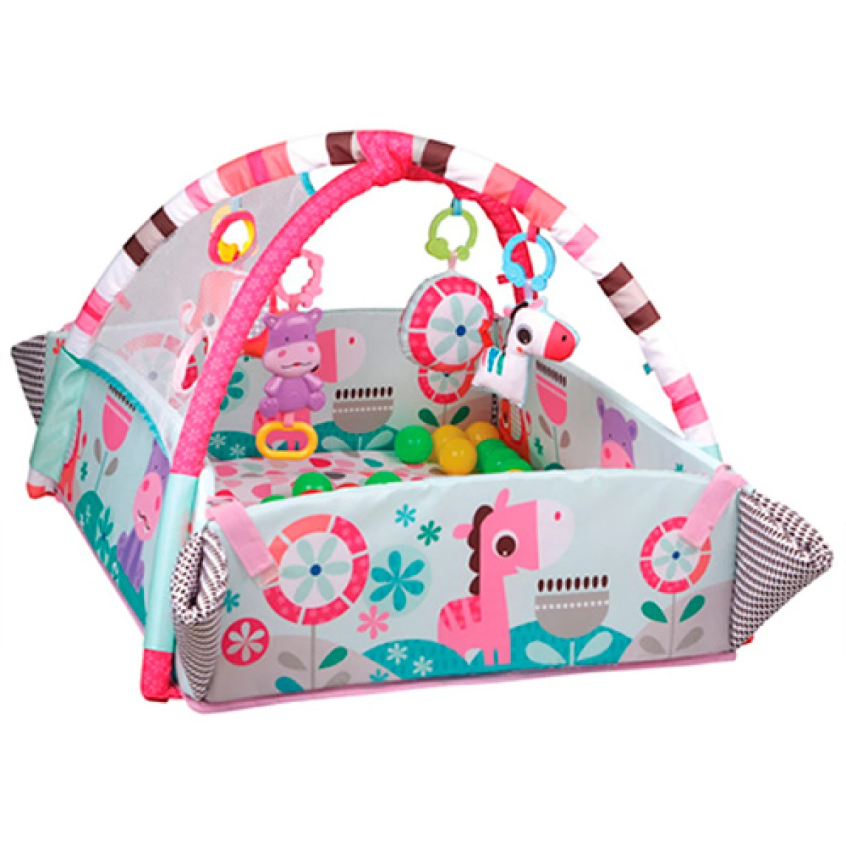 Gimnasio Pelotero Infantil Cuadrado 66835 - ROSA 