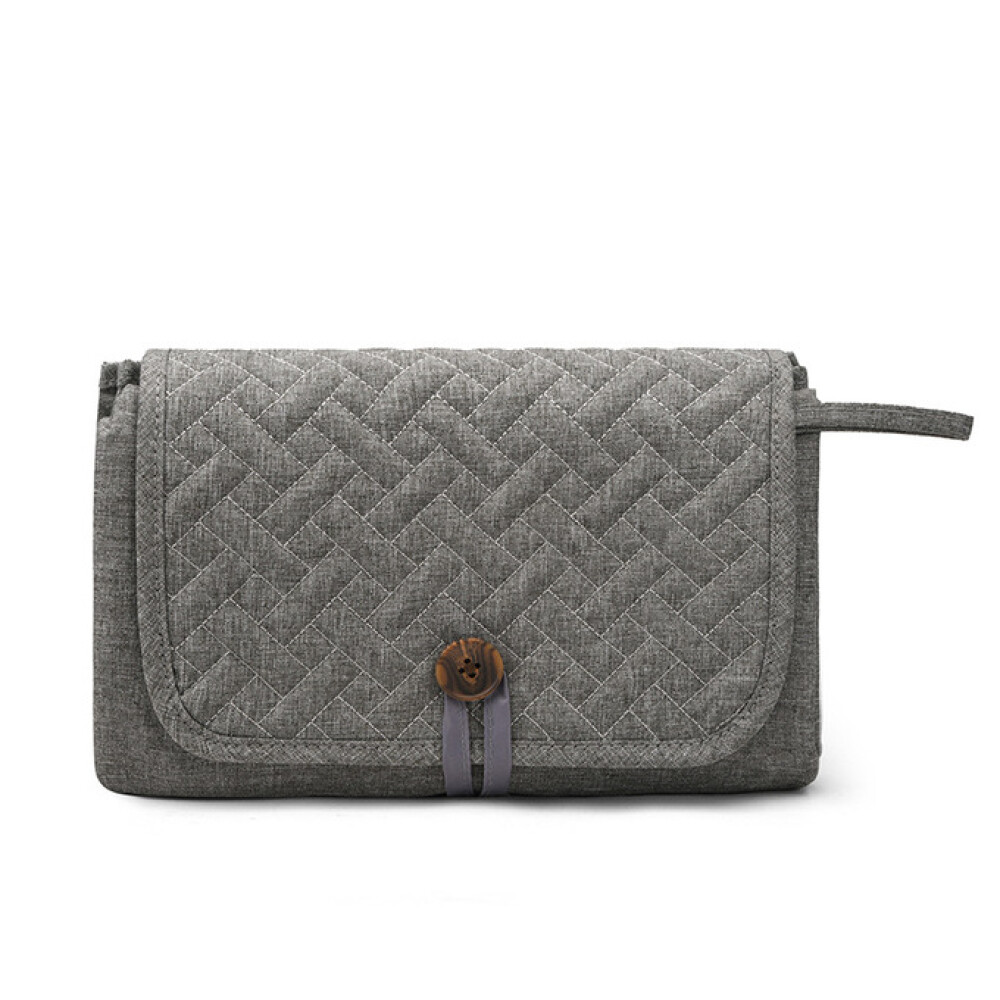 Cambiador portatil capitoneado XL gris