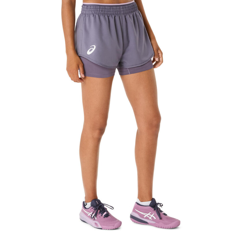 Short Tenis Match Mujer Greyish Purple