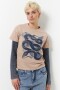 REMERA REPTILE Beige