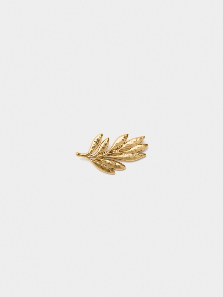 Broche Hoja dorado