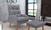Combo Poltrona con Puf - Nantes Gris