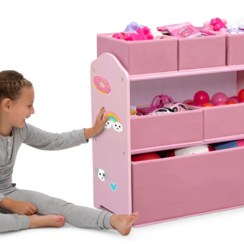 Set juego de mesa y organizador 6 contenedores rosa Set juego de mesa y organizador 6 contenedores rosa