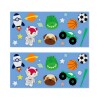 Botella infantil de acero inoxidable con stickers Azul