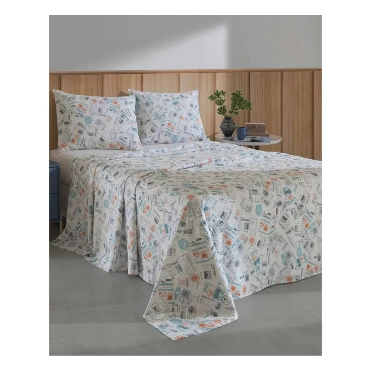 Juego de Sábanas Estampadas 2 Plazas Dohler Allegra 130 Hilos 100% Algodón 