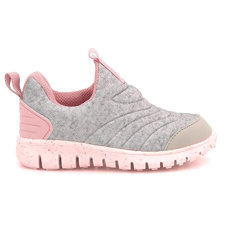 Calzado Novopé Elástico Flexible Estampado Niño Niña Gris-Rosa