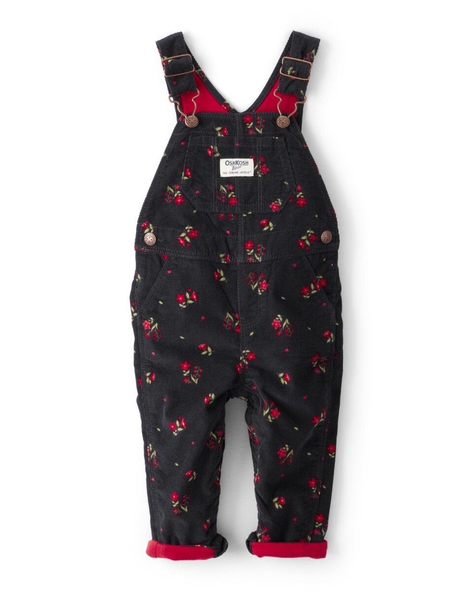 Enterito de pana, diseño floral 