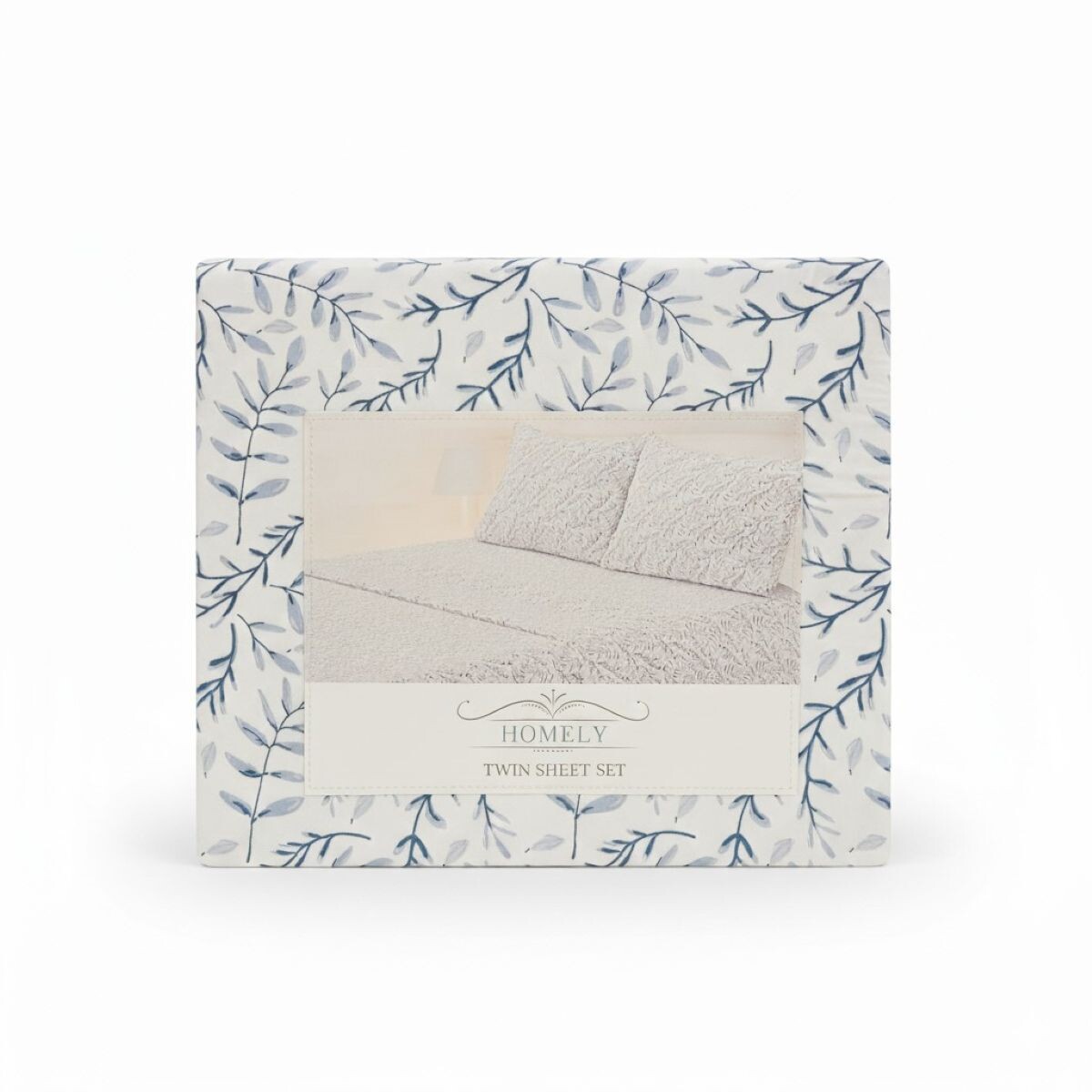 JGO SABANA ESTAMP AZUL TWIN 120X200+30CM 3PZAS 