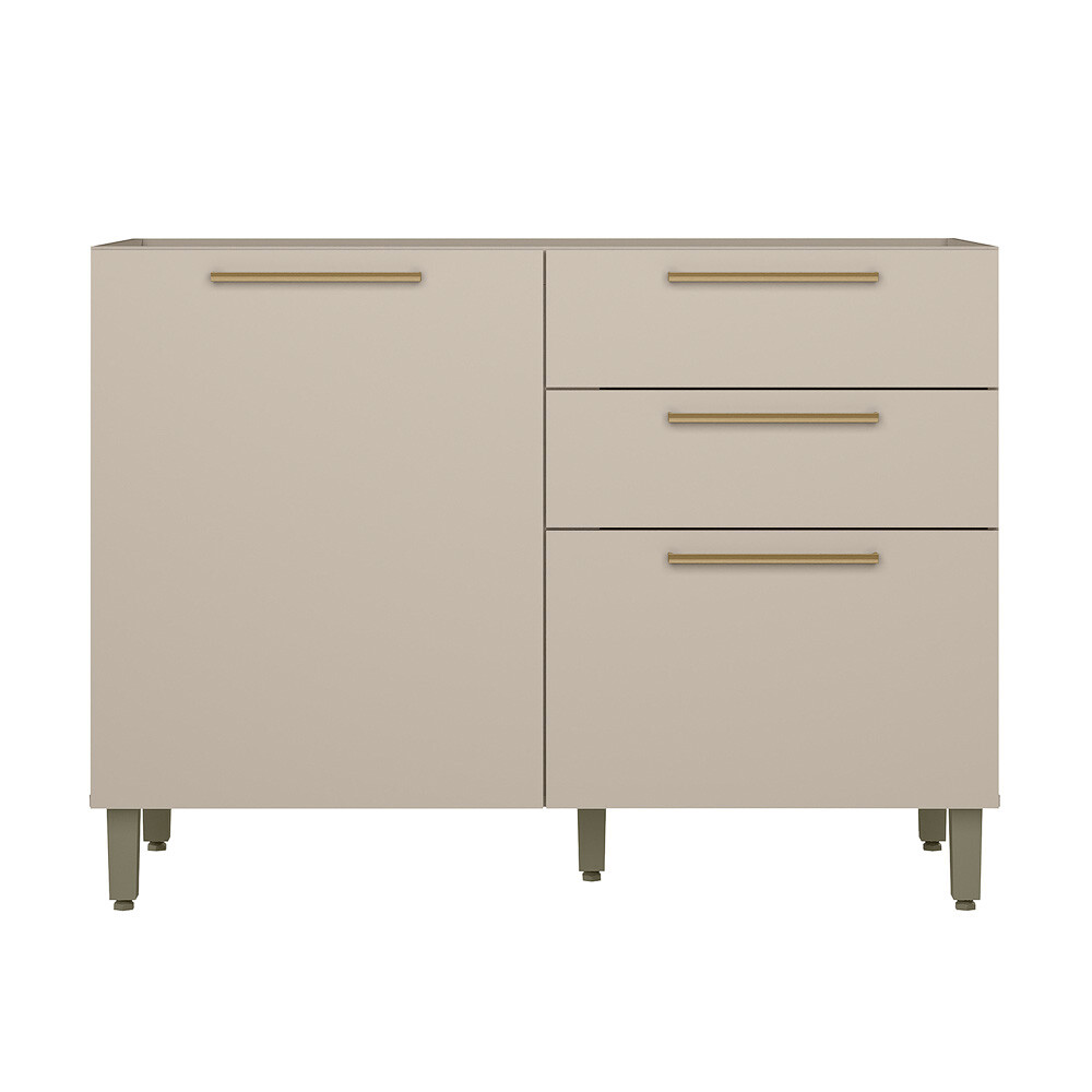 MODULO BAJO MESADA 1 PUERTA + 3 CAJONES MODELO ATENA SIN TAPA Modulo Bajo Mesada 1 Puerta + 3 Cajones Modelo Atena Sin Tapa