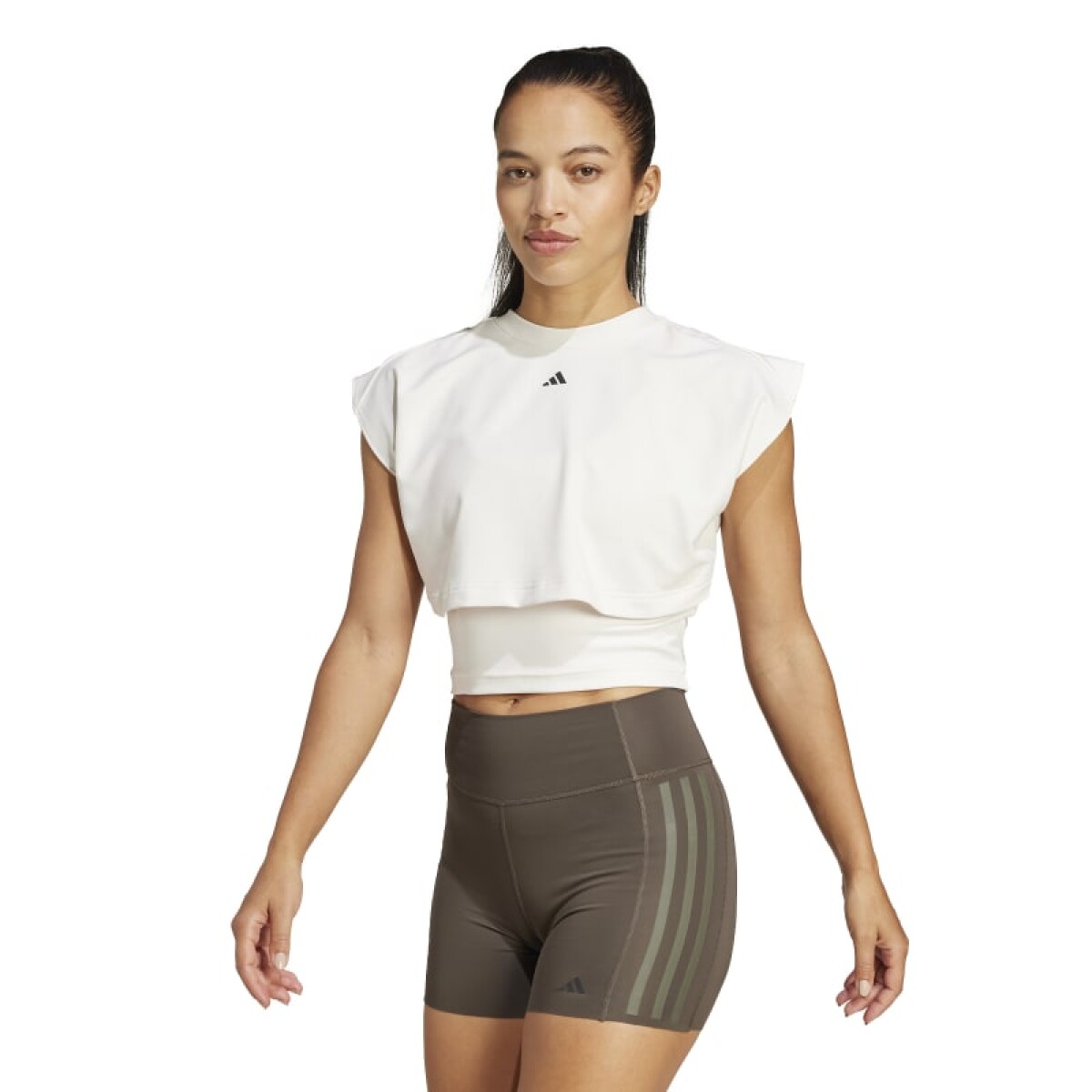 Remera Adidas Poer Boxy - Blanco 