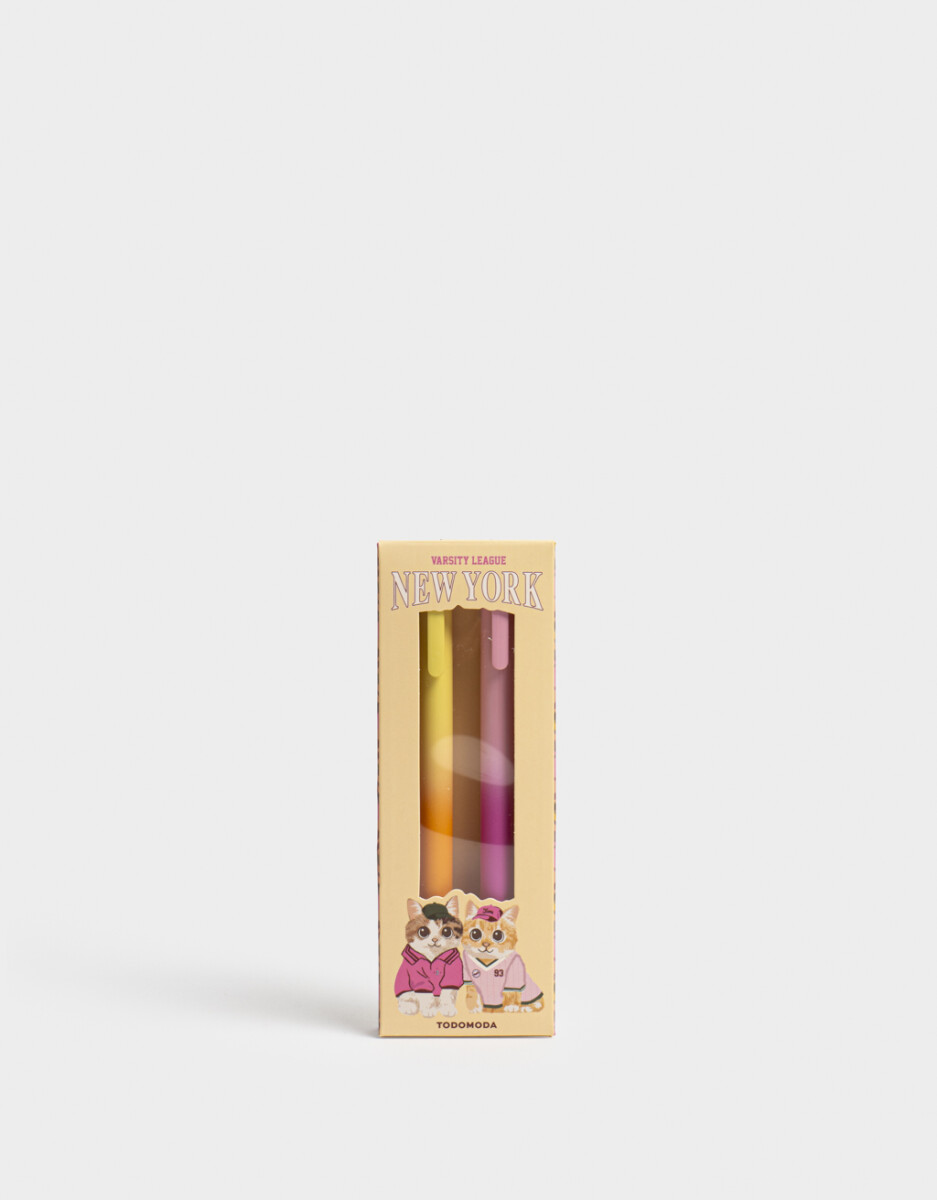 Set De 2 Lapiceras Con Degradé De Tinta Negra 
