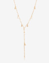 Collares Cortos Perlas Collar Metal Con Perla - Dorado