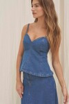 BLUSA AMAIA DENIM BLUE BLUSA AMAIA DENIM BLUE