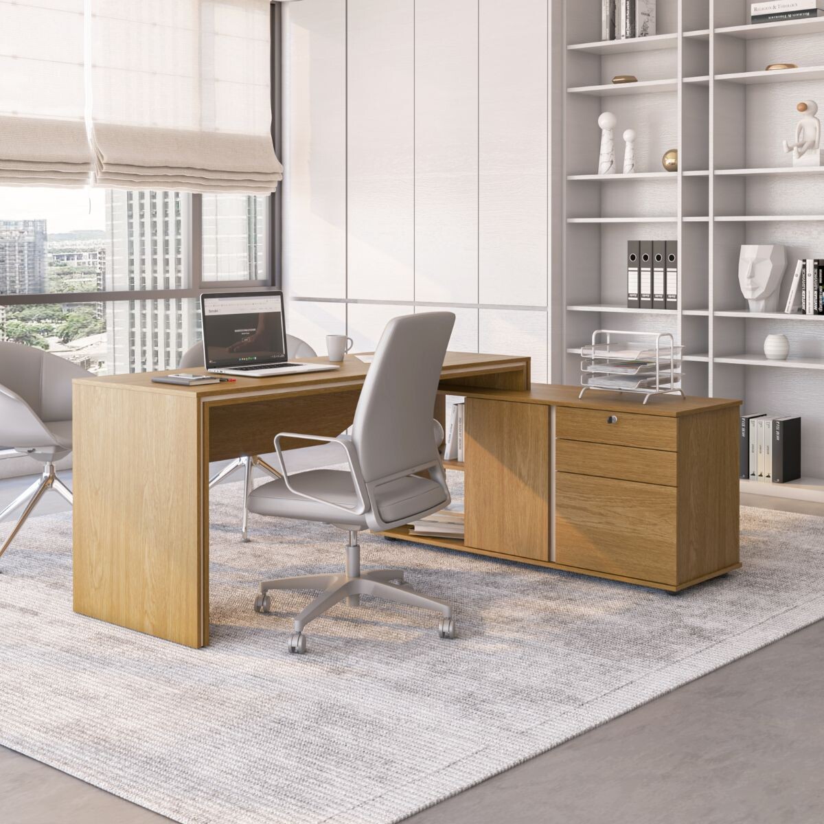 Escritorio esquinero Dover - Roble 