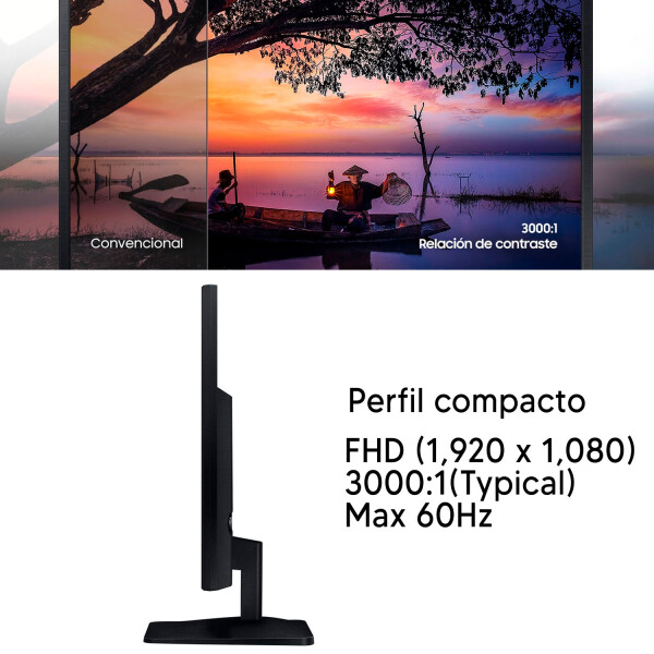 Monitor Essential Philips Ls24a336 Plano 24" Fhd MONITOR SAMSUNG 24" LS24A336NHLXZX