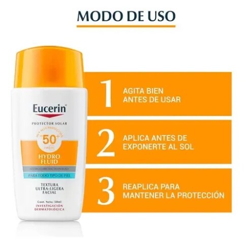 Eucerin Hydro Fluid FPS50+ solar con color Eucerin Hydro Fluid FPS50+ solar con color