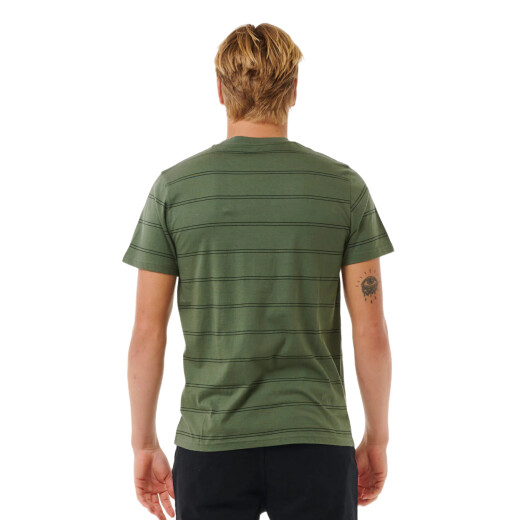 Remera Rip Curl Plain Stripe Tee - Verde Remera Rip Curl Plain Stripe Tee - Verde