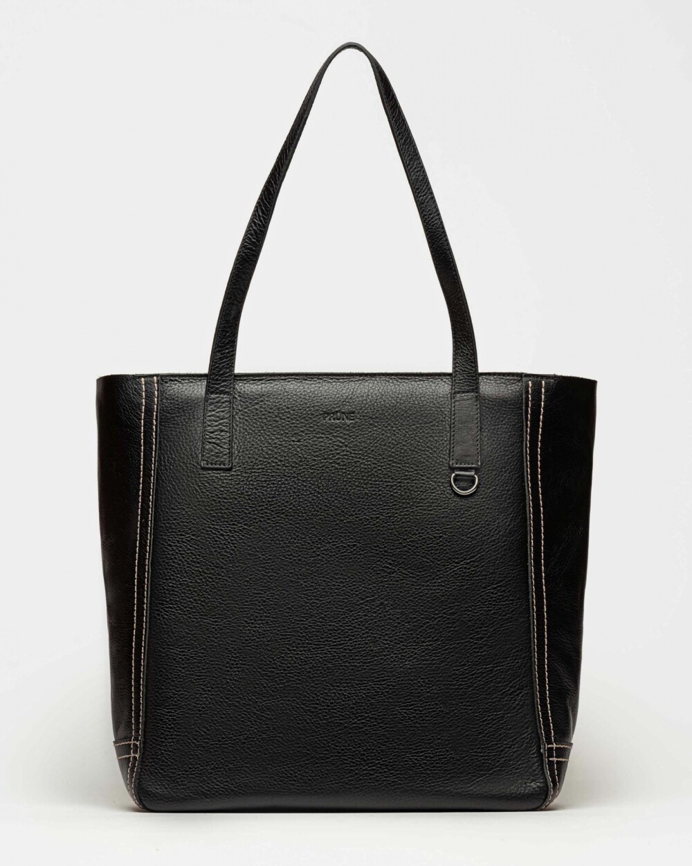 Shopper Vera en cuero graneado Negro
