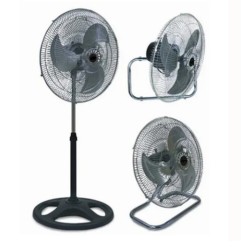 VENTILADOR DE PIE GROUND 3 en 1 -Metal / Base Redonda Sin color