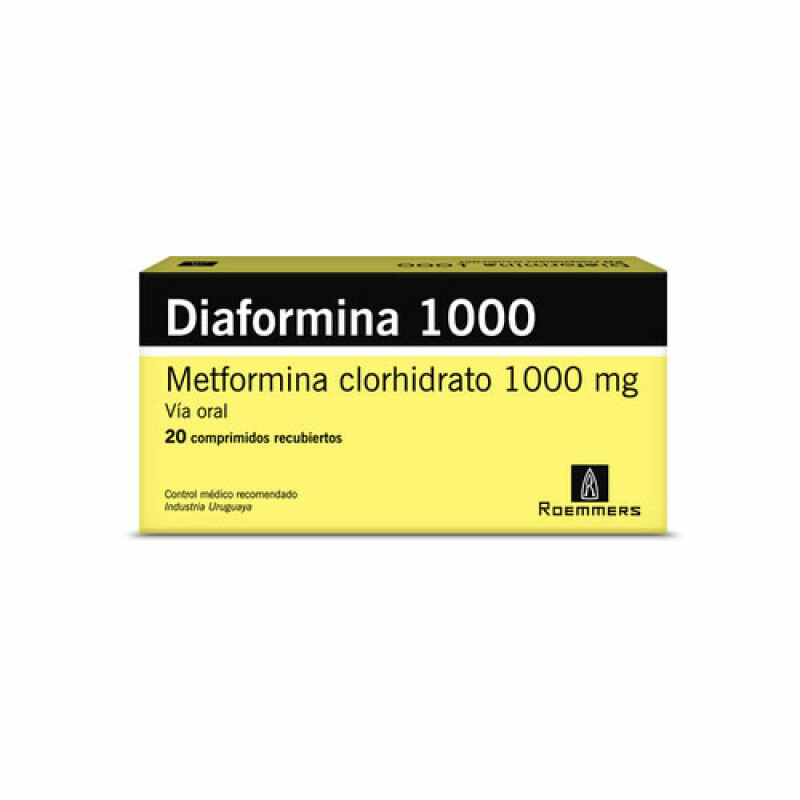 Diaformina 1000 mg 20 comprimidos Diaformina 1000 mg 20 comprimidos