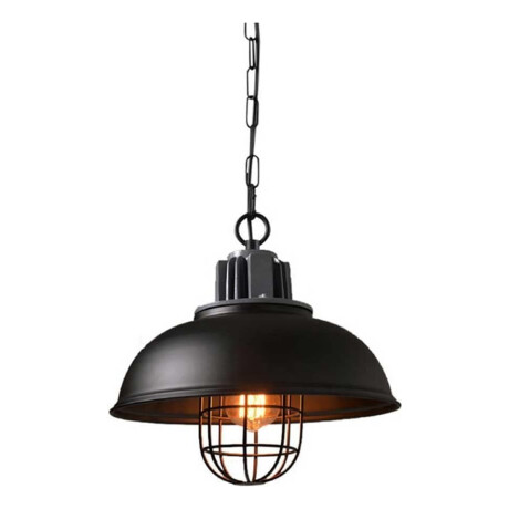 Lampara Colgante Domo Vintage Estilo Colonial Led Negro