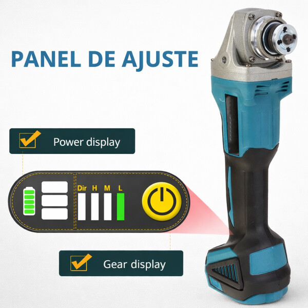 Amoladora Inalámbrica Con 2 Baterías 21v + Maletin AMOLADORA INALAMBRICA 2 BAT VAR1364