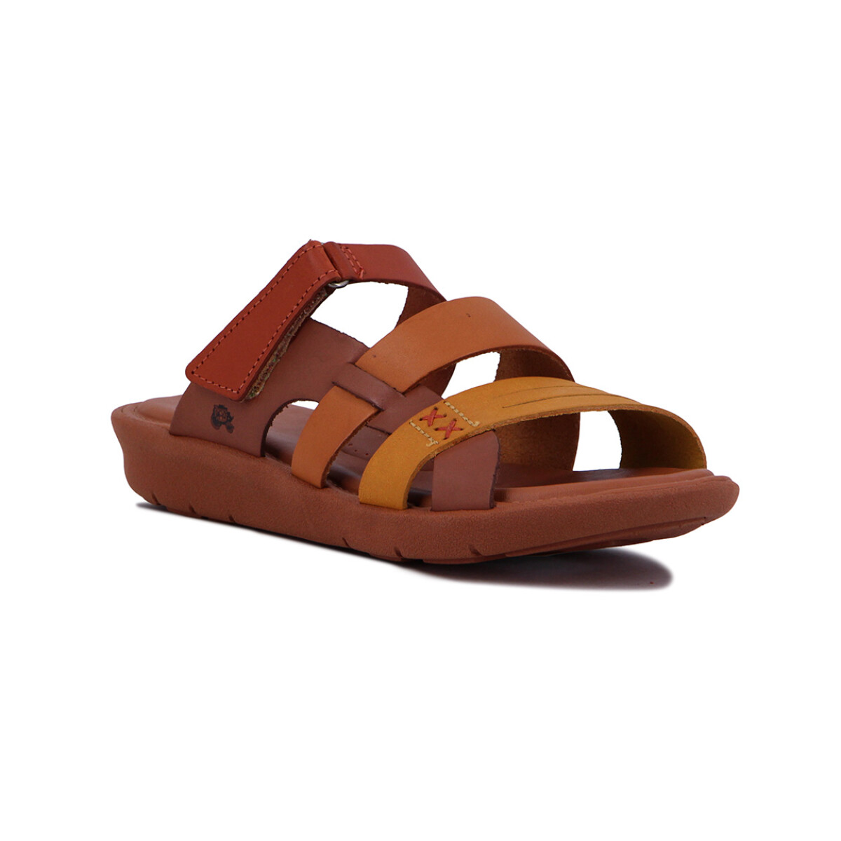 Sandalia Country Mujer Tres Tiras - Dorado-multicolor 
