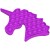 Pop It Fidget Toy Antiestrés Niños Unicornio Juego Tiktok Variante Color Morado