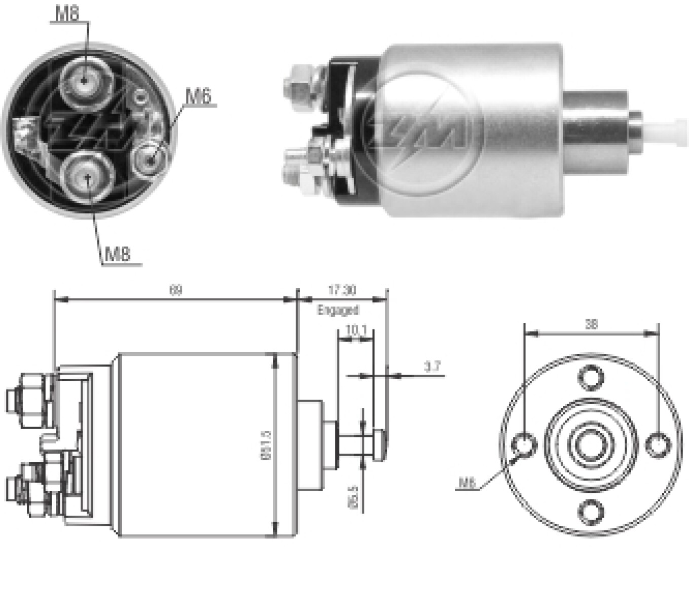 AUTOMATICO DE ARRANQUE FORD FOCUS 03/12 12V ZM 