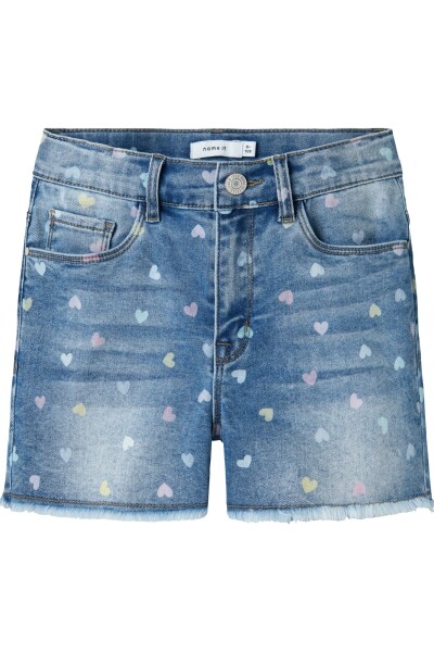 Short Rose Medium Blue Denim