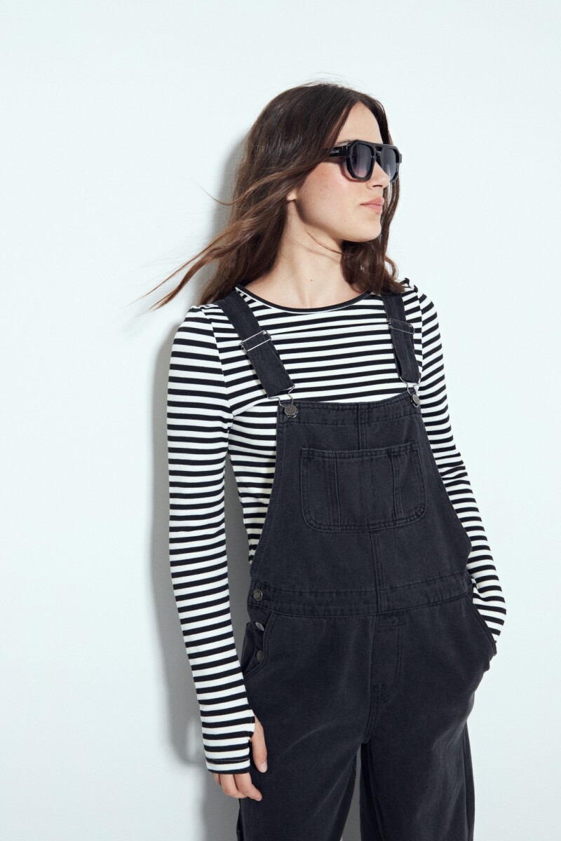 REMERA ORLANDO - Negro/Crudo 
