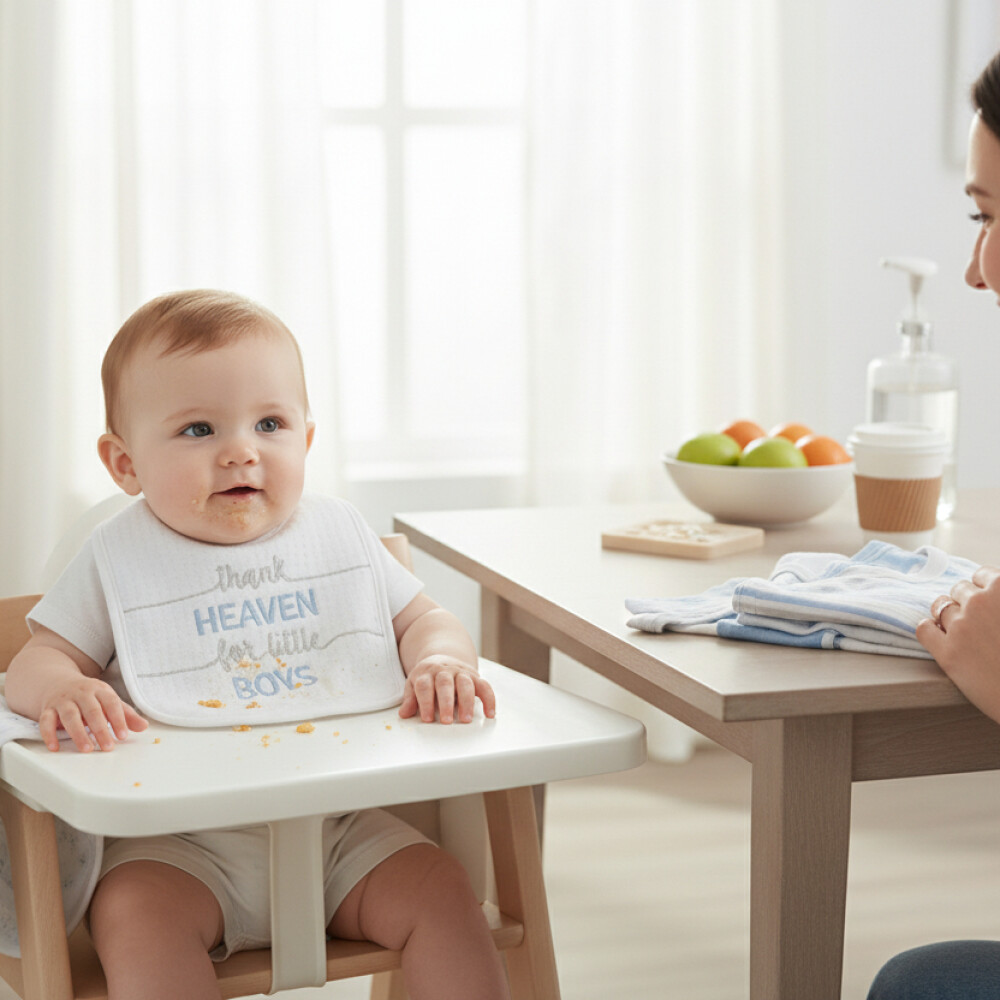 Set x3 baberos algodon LORELLI celeste