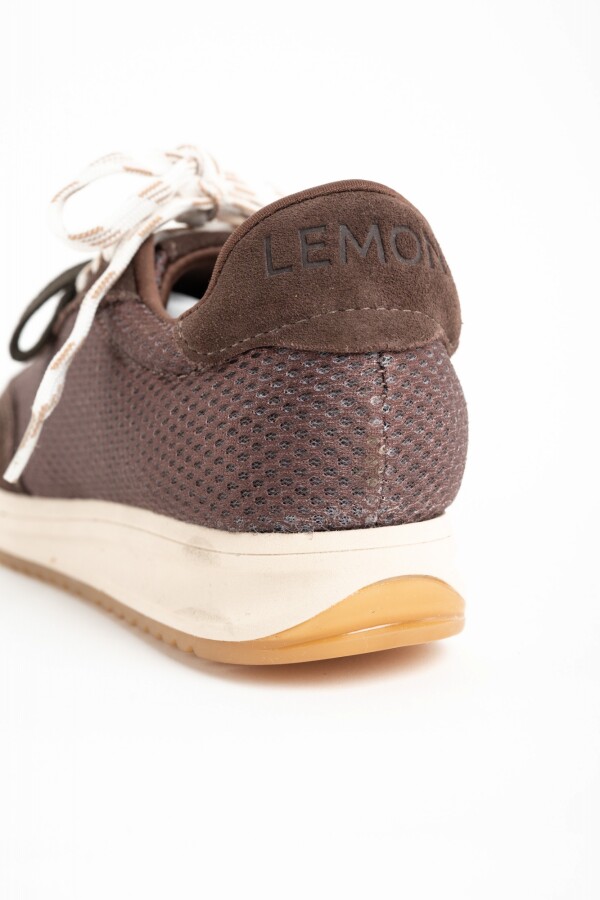 Zapatilla Combinada Chocolate