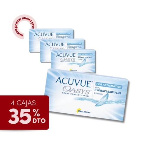 Acuvue Oasys Tórico - PROMO 4 Cajas Acuvue Oasys Tórico - Promo 4 Cajas