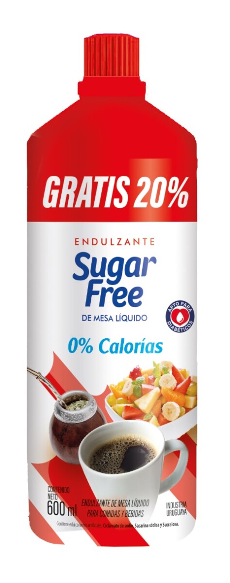 EDULCORANTE LIQ SUGAR FREE 500+100ML GRATIS 