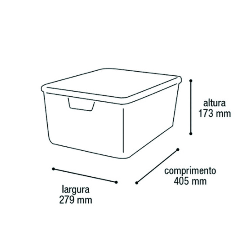 Caja organizadora con tapa 16 lts NEGRO