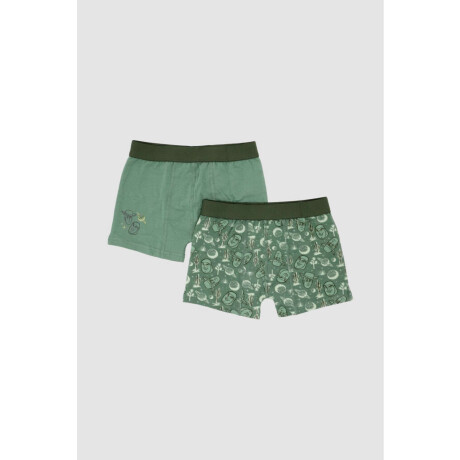 Pack x2 boxer marvel/disney Verde mili/esmeralda