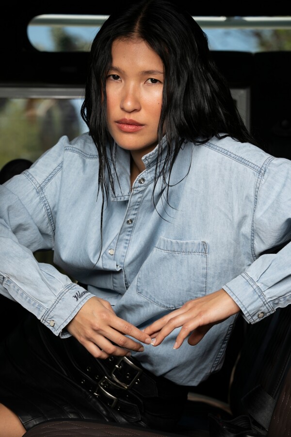 Camisa Jean Light Blue